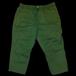 Khaki Green Cargo Capris